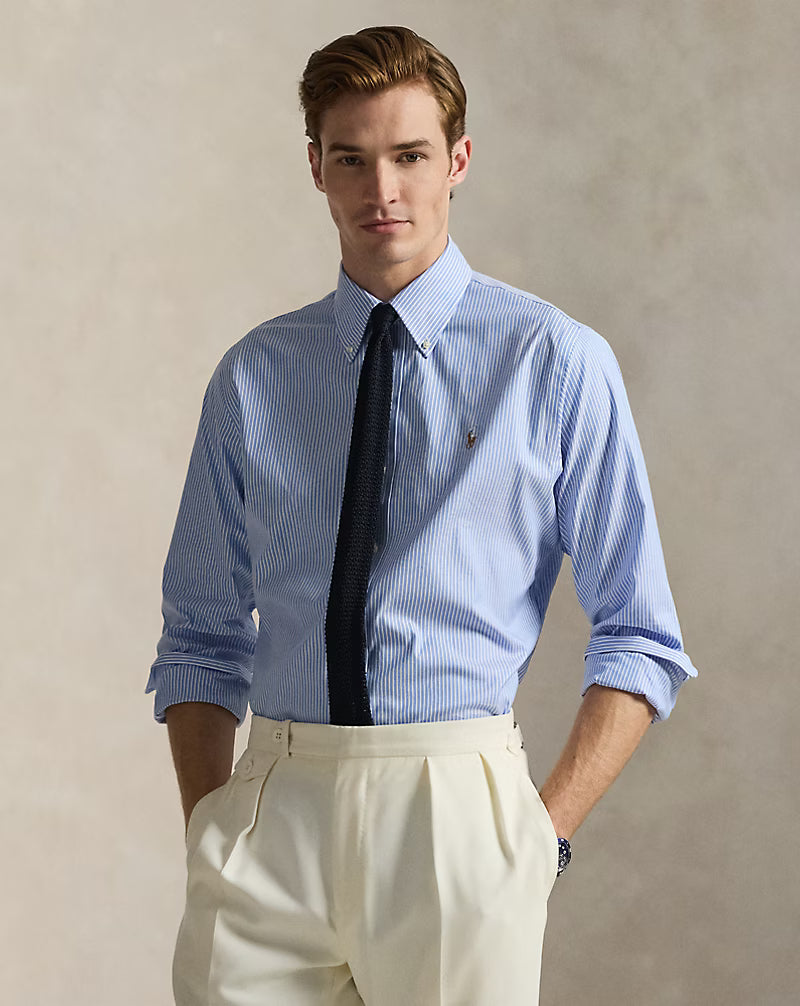 Custom Fit Striped Pinpoint Oxford Shirt
