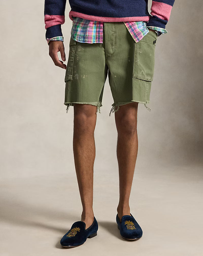 8-Inch Relaxed Herringbone Cargo Short