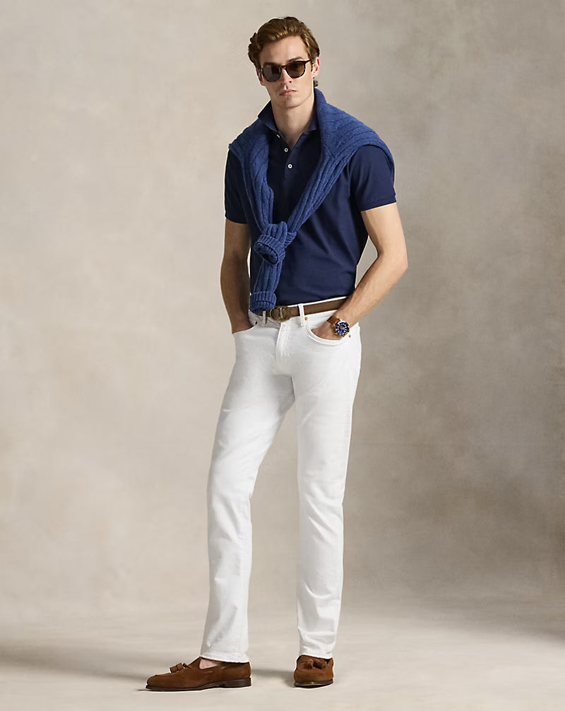 Custom Slim Fit Honeycomb-Mesh Polo