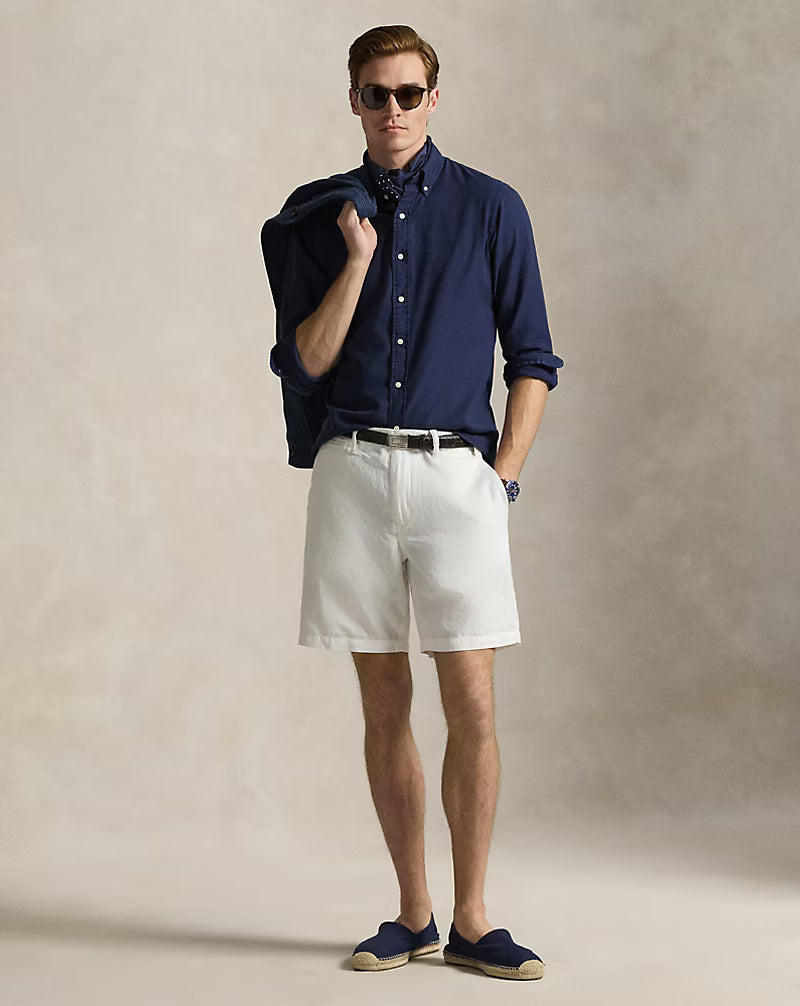 8.5-Inch Classic Fit Linen-Cotton Short