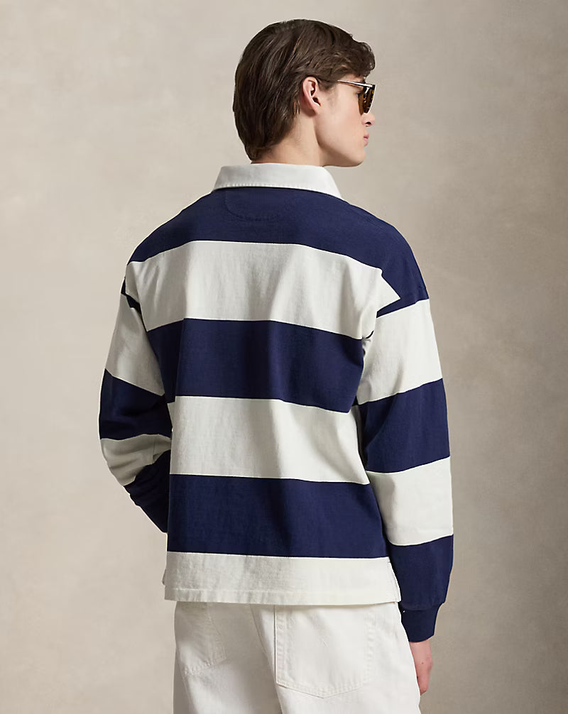 Big Fit Striped Jersey Rugby Shirt