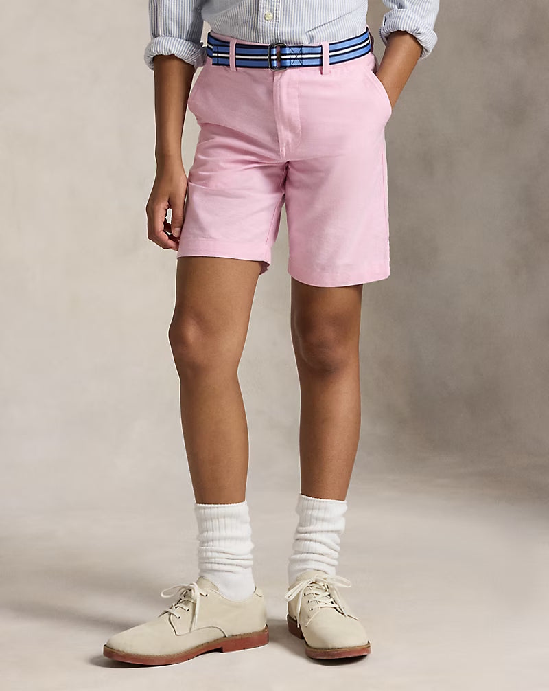Belted Cotton Oxford Short