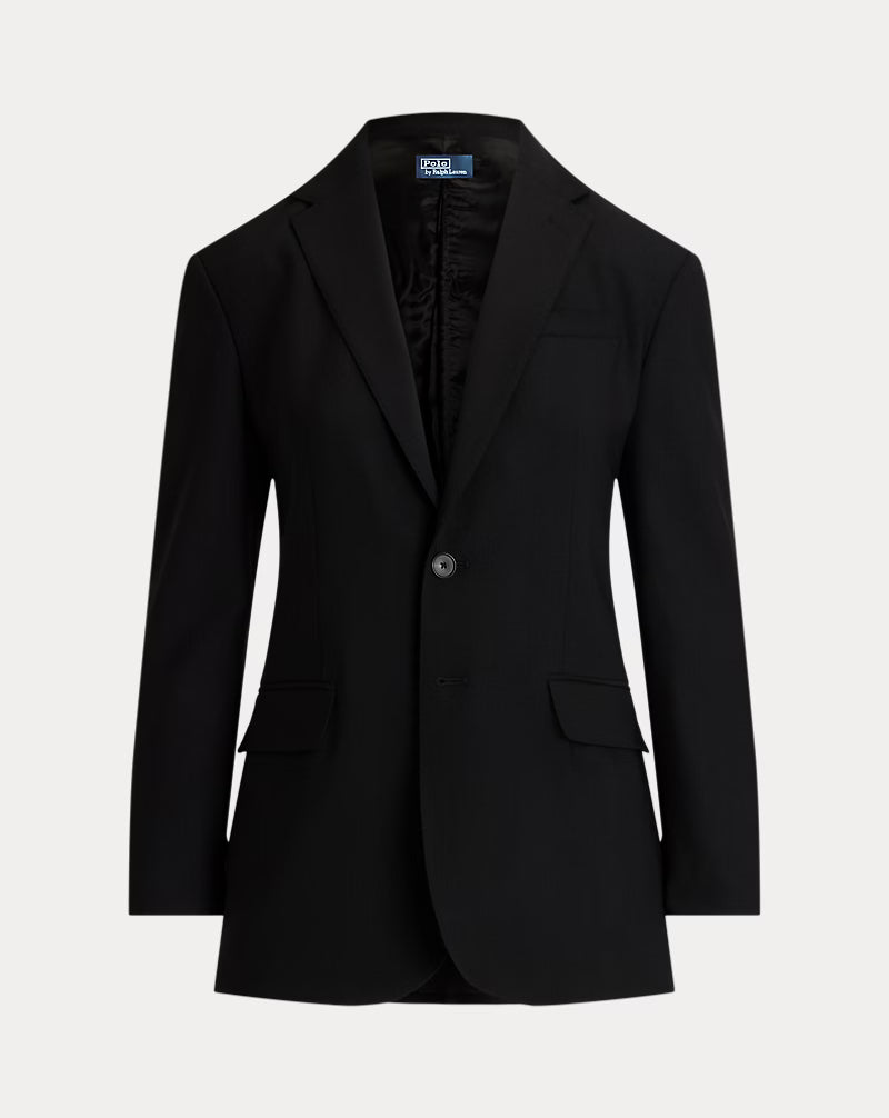 Single-Breasted Stretch Wool Blazer