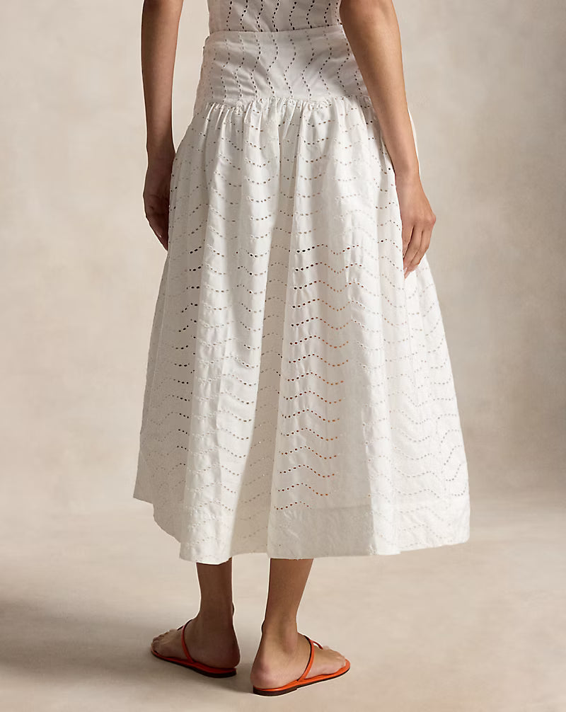 Cotton Eyelet Maxiskirt
