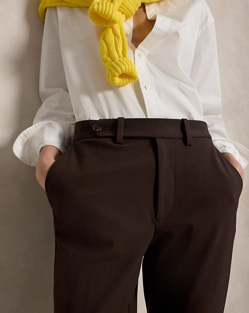 Stretch-Cotton Blend Slim Pant