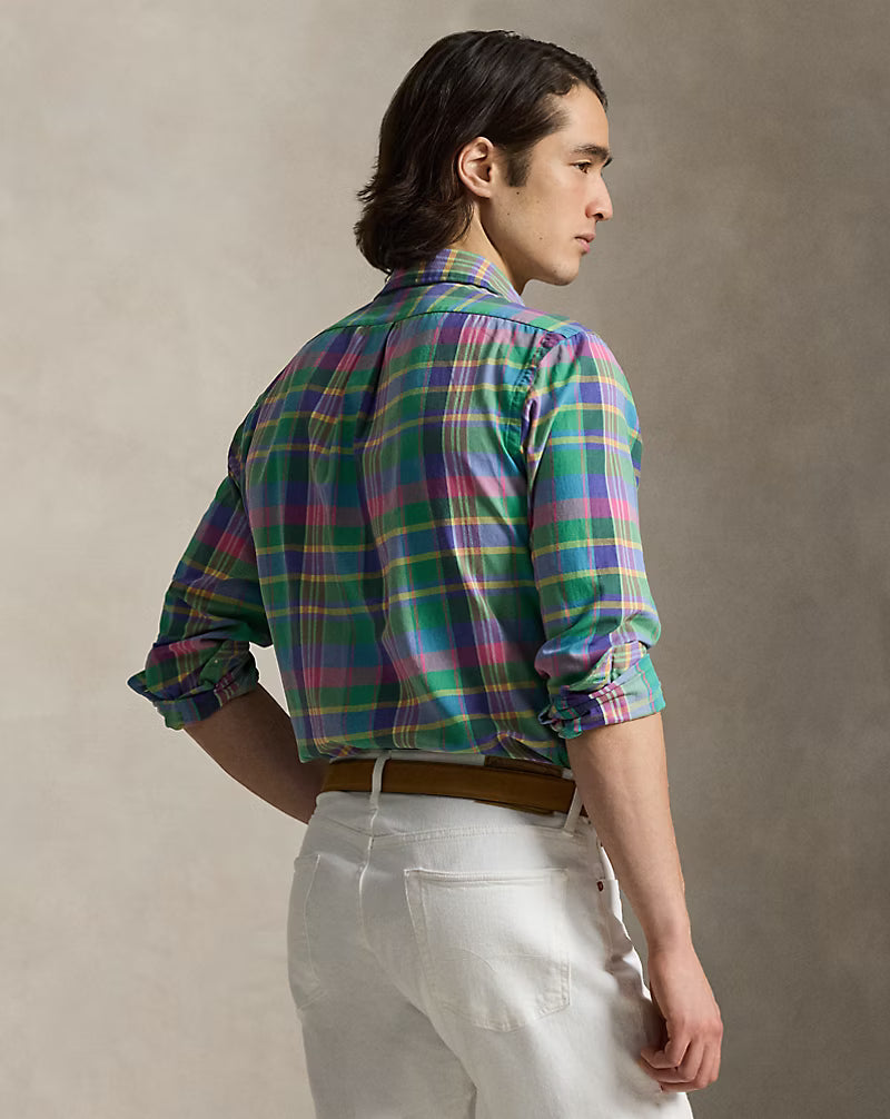 Classic Fit Plaid Chino Shirt