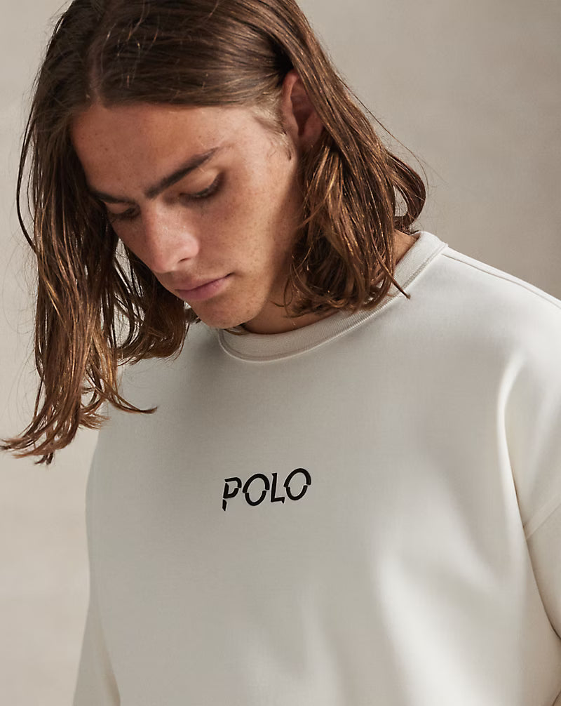 Relaxed Fit Logo Double-Knit Sweatshirt