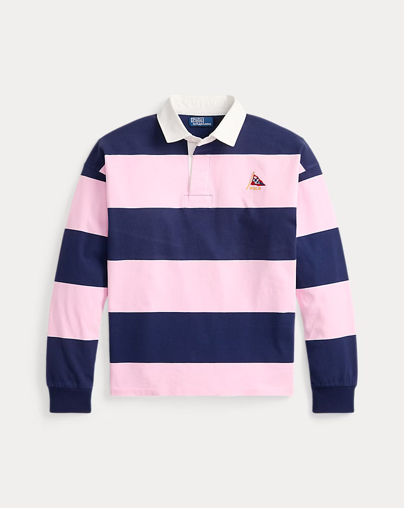 Big Fit Striped Jersey Rugby Shirt