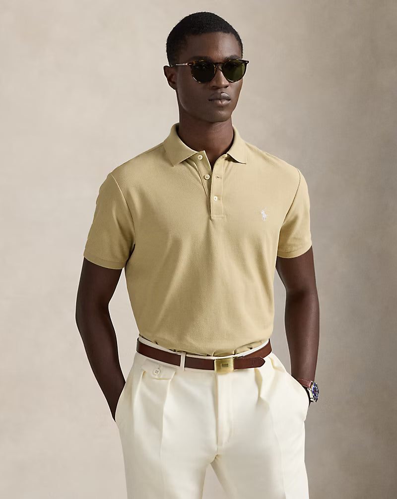 Custom Slim Fit Honeycomb-Mesh Polo
