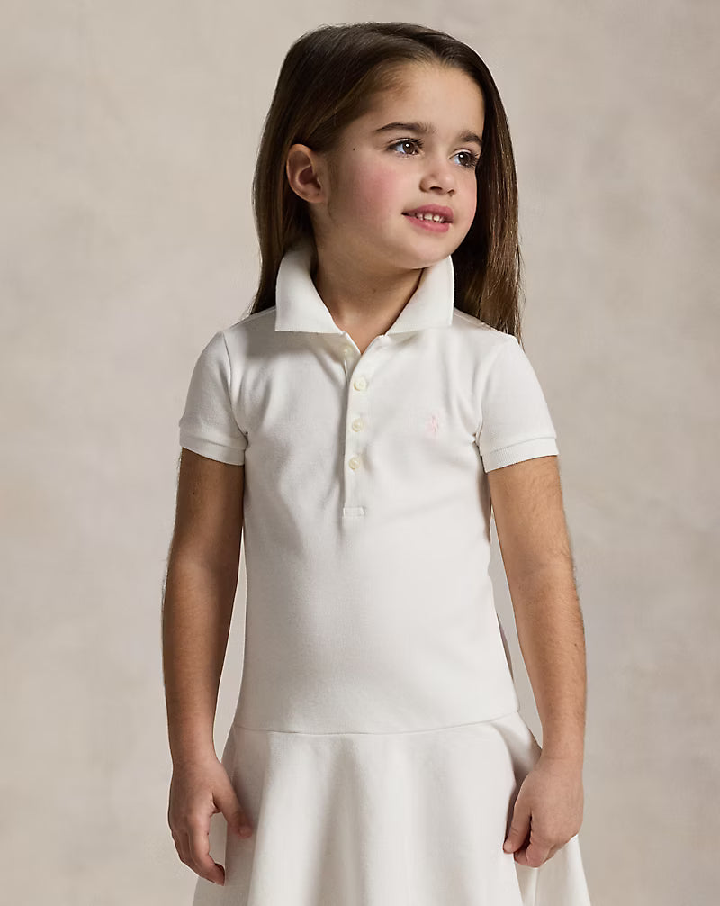 Stretch Mesh Polo Dress