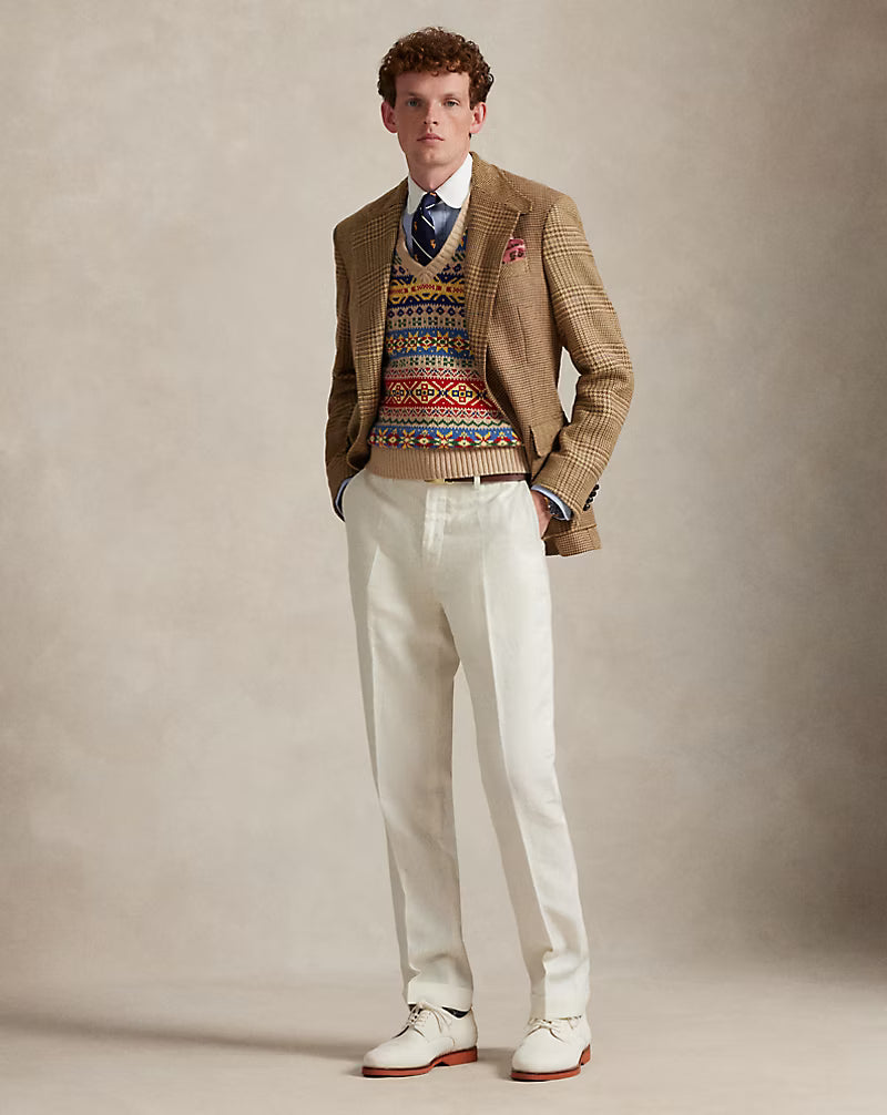 The RL67 Patchwork Linen-Blend Jacket