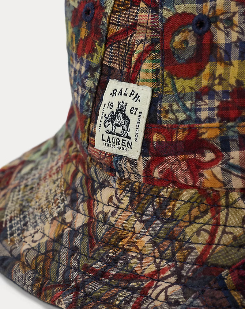 Reversible Madras-Twill Bucket Hat
