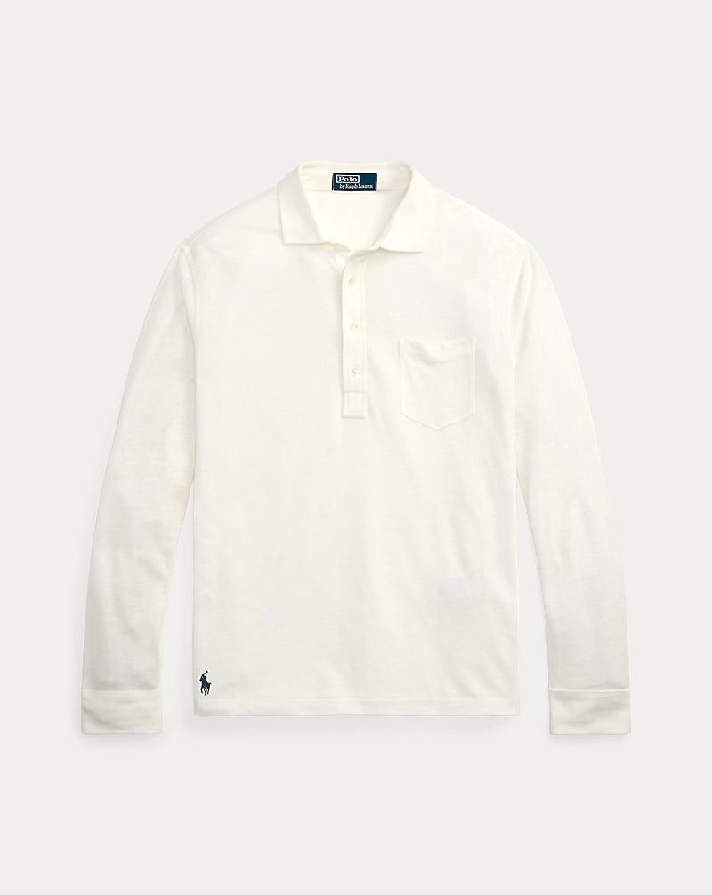Linen Mesh Polo Shirt