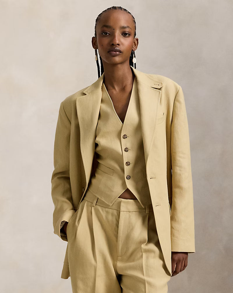 Single-Breasted Hemp Blazer