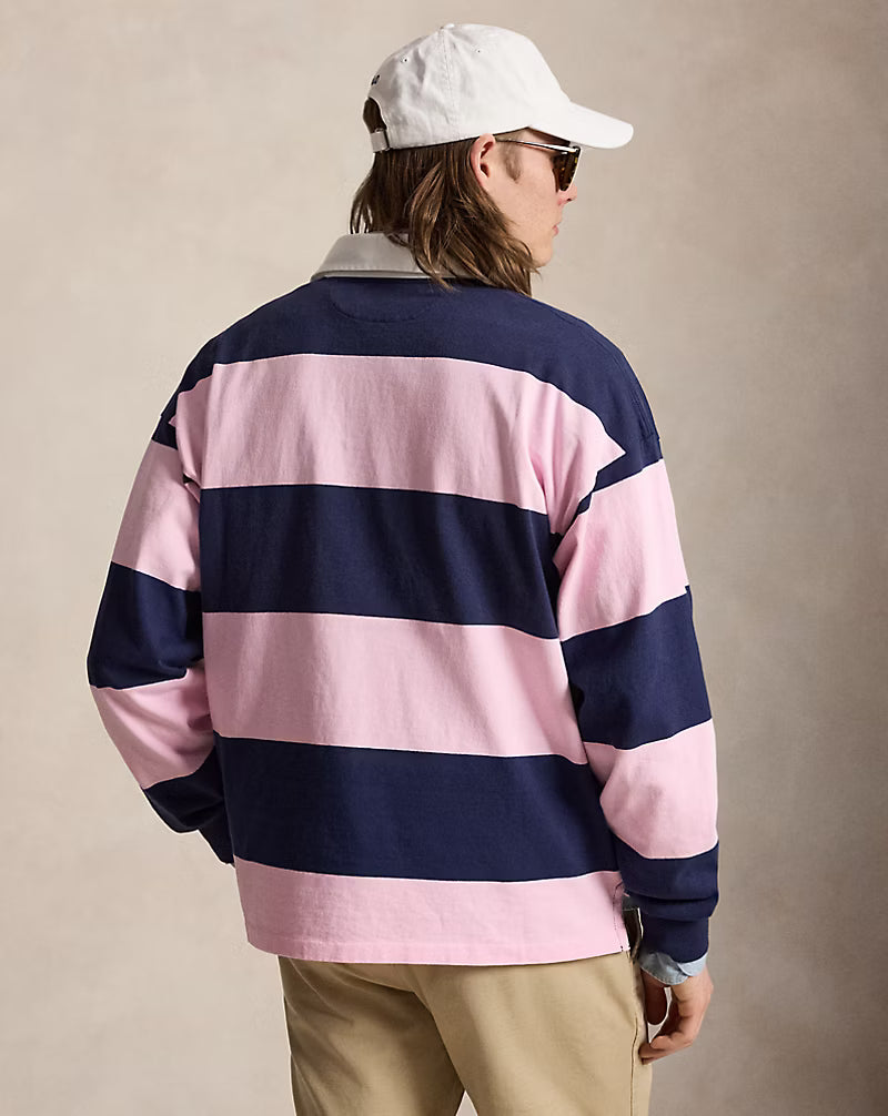 Big Fit Striped Jersey Rugby Shirt