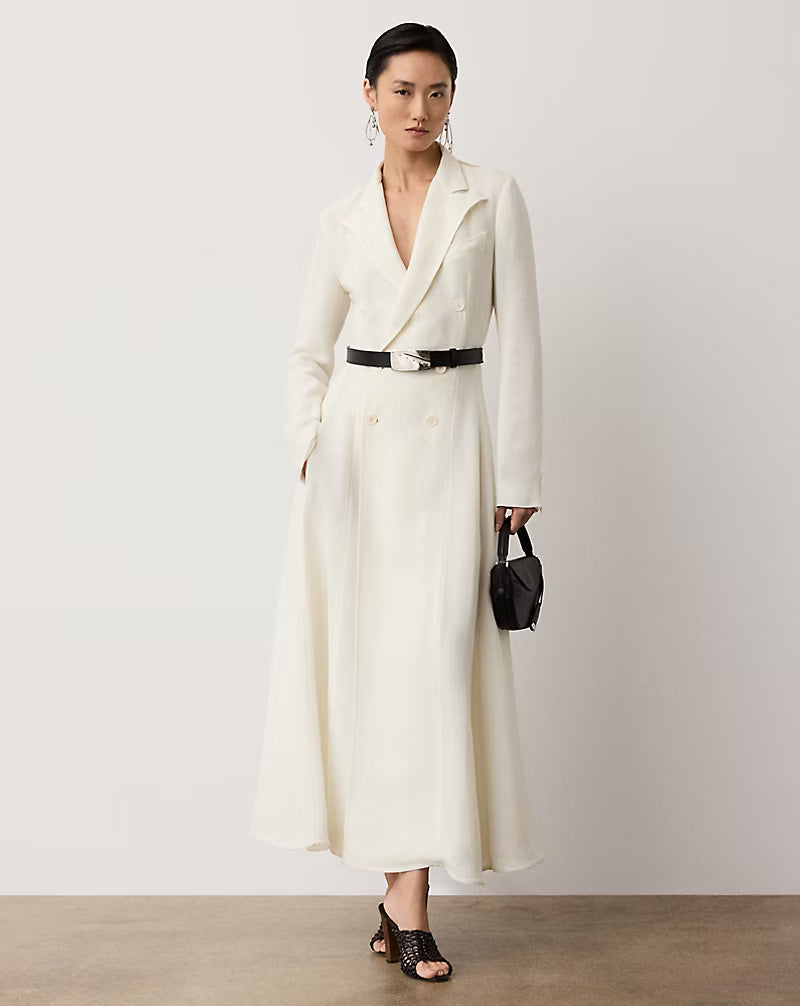 Reema Silk-Blend Giro Inglese Day Dress