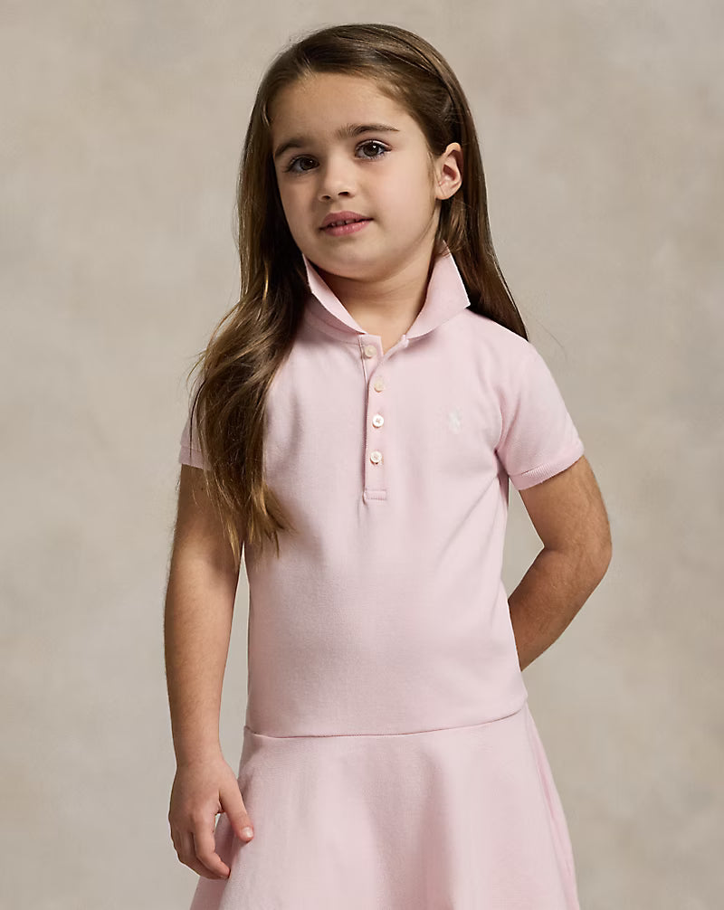 Stretch Mesh Polo Dress