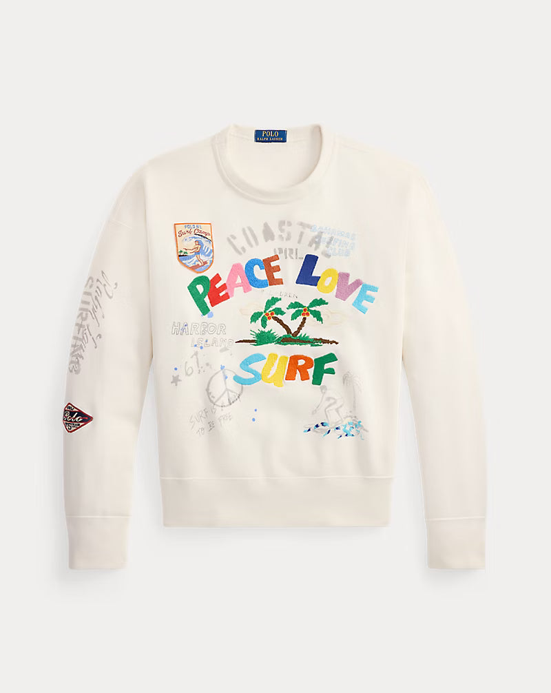 Vintage Fit Peace Love Surf Sweatshirt