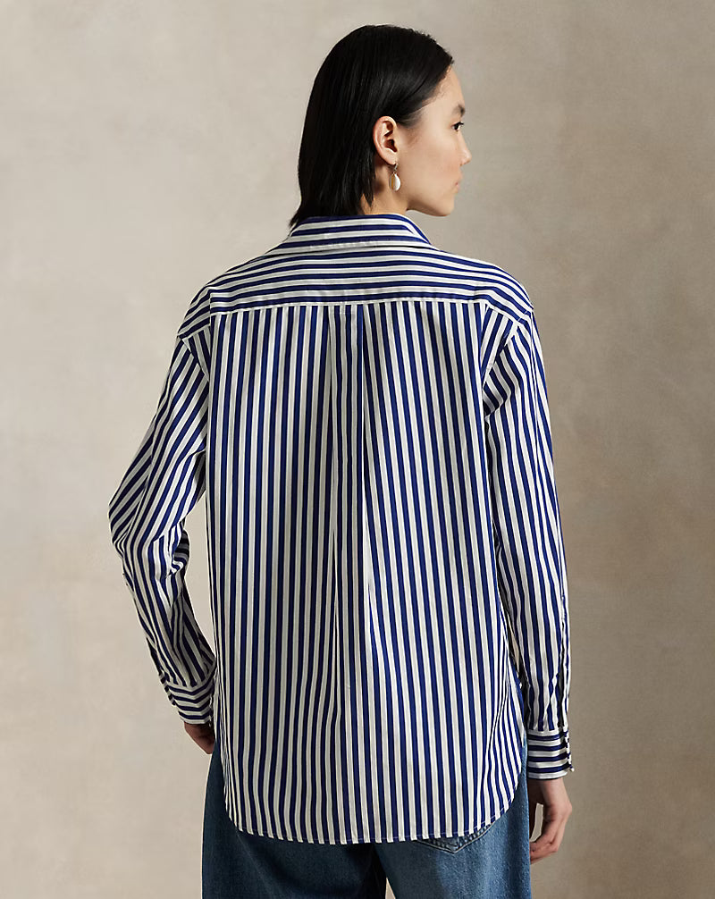 Relaxed Fit Striped Cotton Shirt