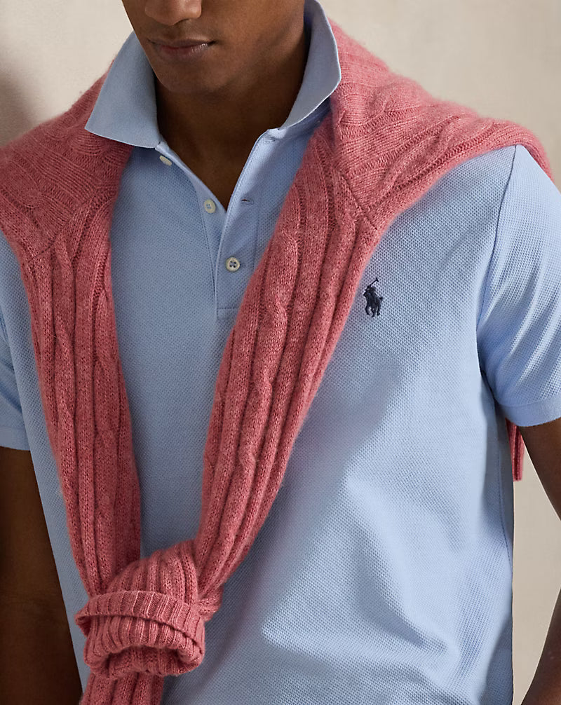 Custom Slim Fit Honeycomb-Mesh Polo
