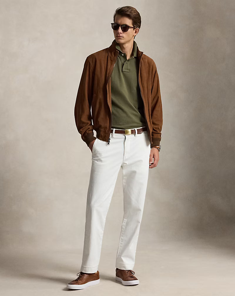 Stretch Straight Fit Washed Chino Pant