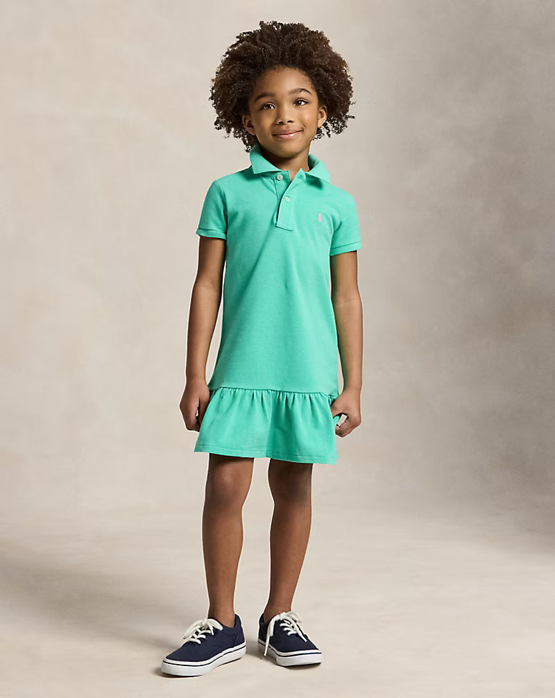 Cotton Mesh Polo Dress