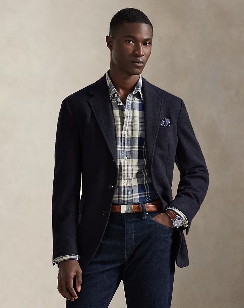 Classic Fit Plaid Brushed Oxford Shirt