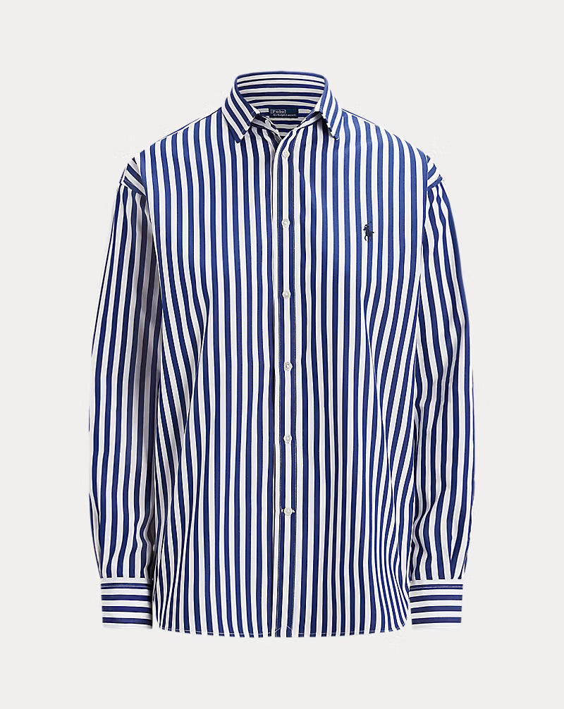 Relaxed Fit Striped Cotton Shirt