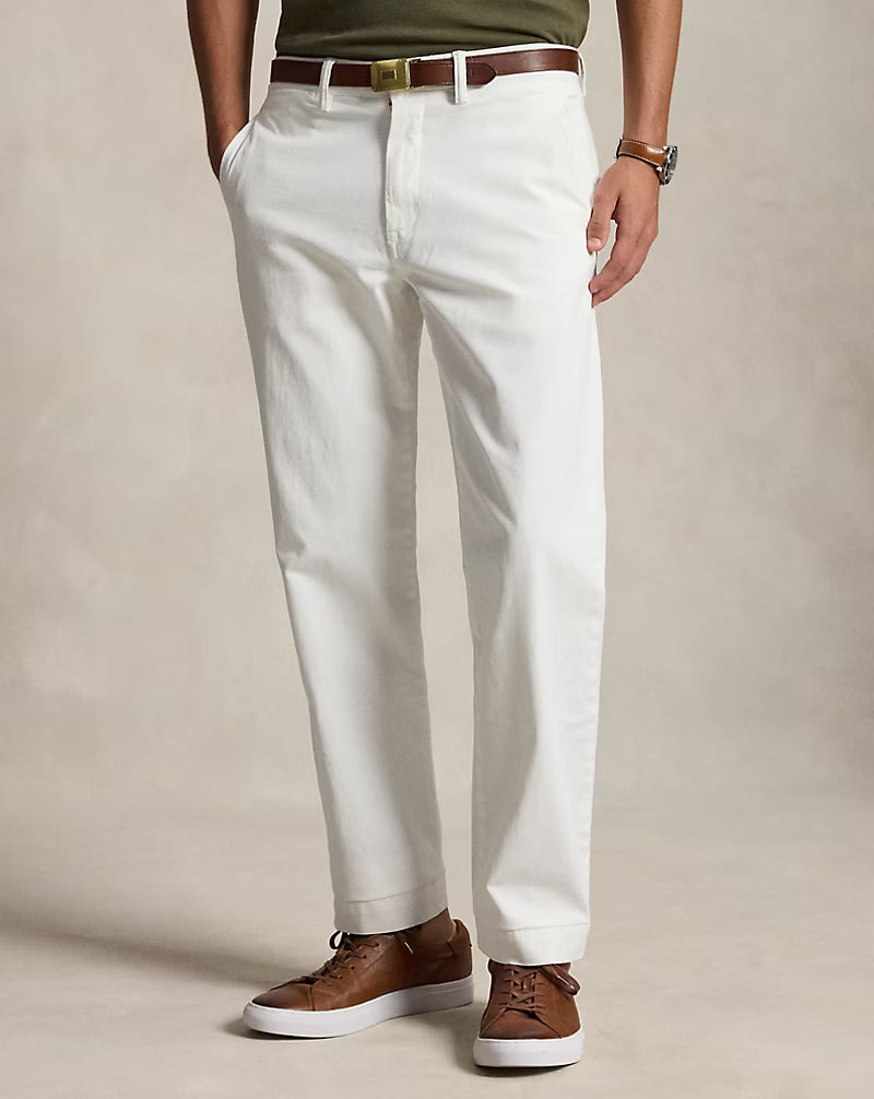 Stretch Straight Fit Washed Chino Pant