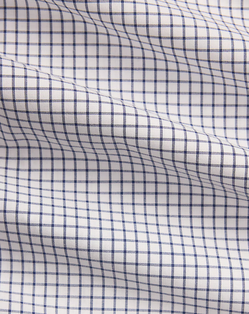 Classic Fit Plaid Stretch Poplin Shirt
