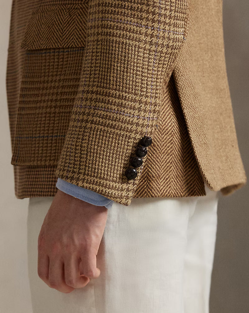 The RL67 Patchwork Linen-Blend Jacket