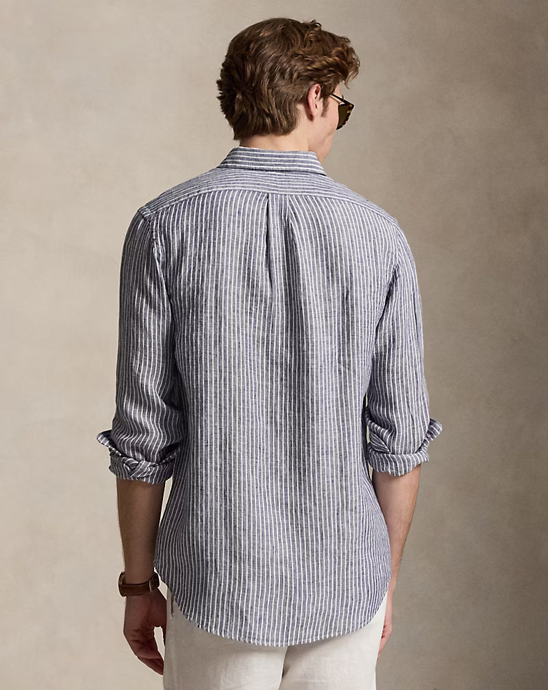 Classic Fit Striped Linen Shirt