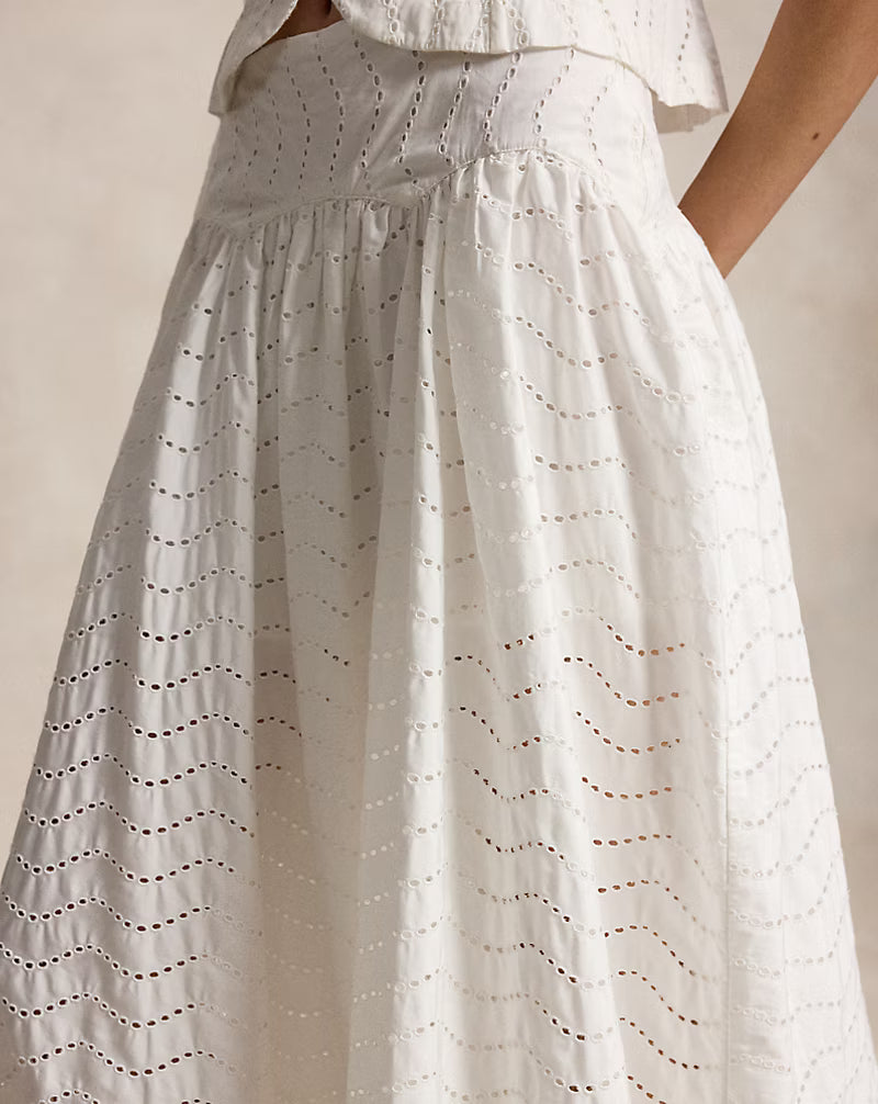 Cotton Eyelet Maxiskirt