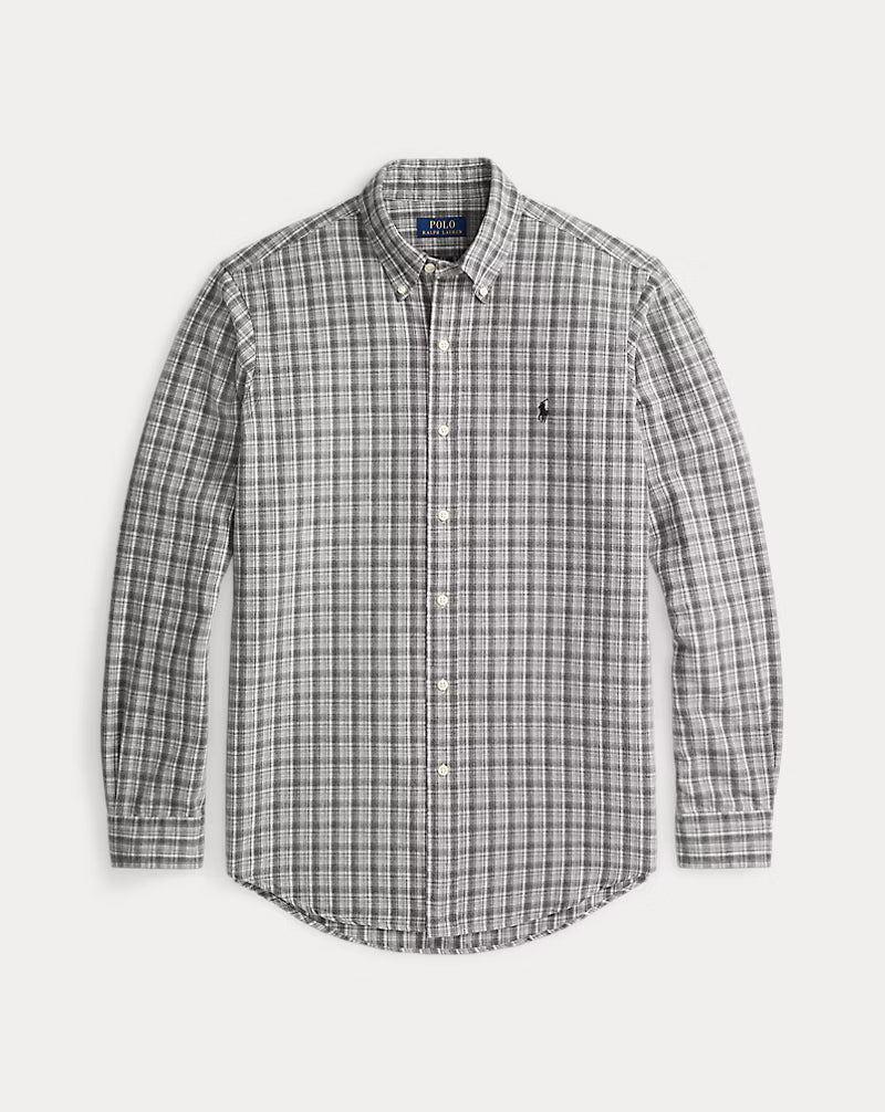 Classic Fit Plaid Brushed Oxford Shirt