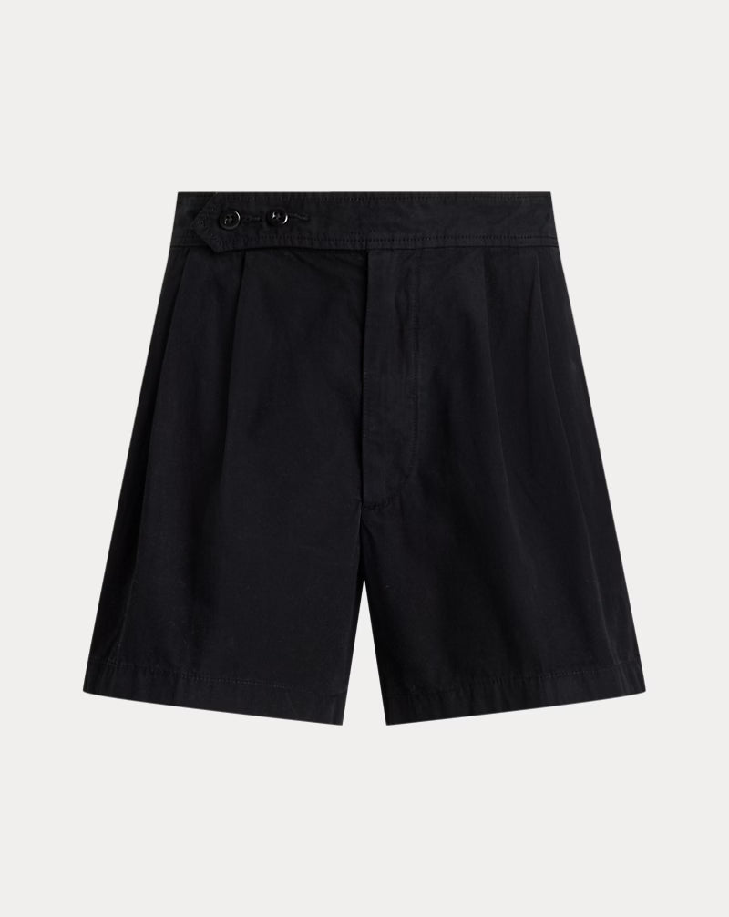 Pleated Cotton Short