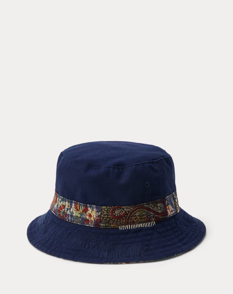 Reversible Madras-Twill Bucket Hat