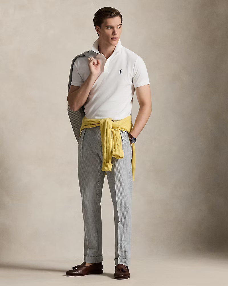 Custom Slim Fit Honeycomb-Mesh Polo