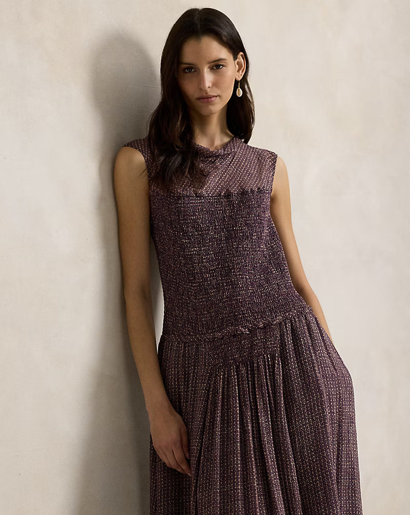 Crinkle Printed Dress