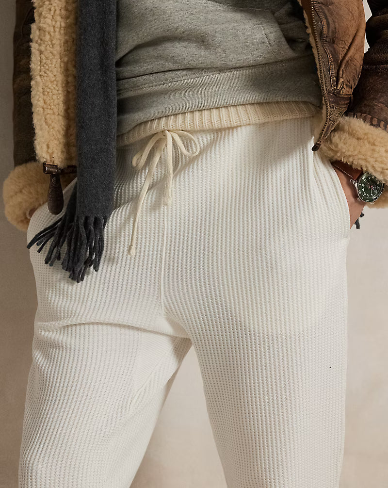 Waffle-Knit Fleece Sweatpant