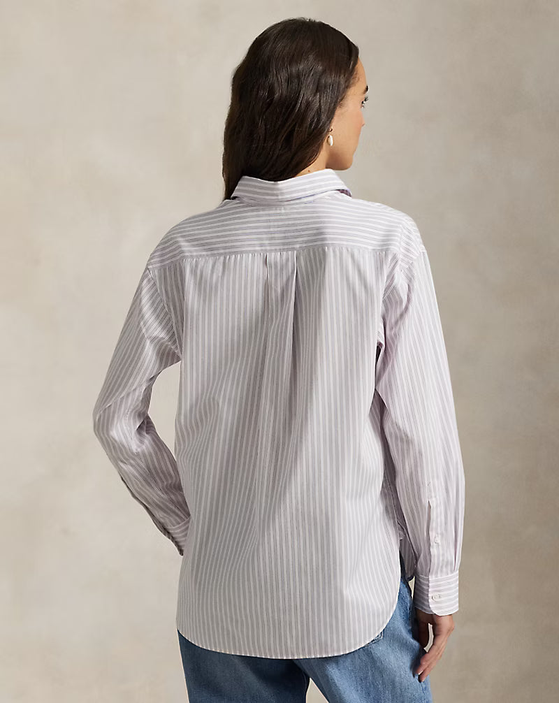 Relaxed Fit Striped Cotton Shirt