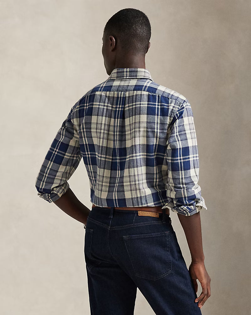Classic Fit Plaid Brushed Oxford Shirt