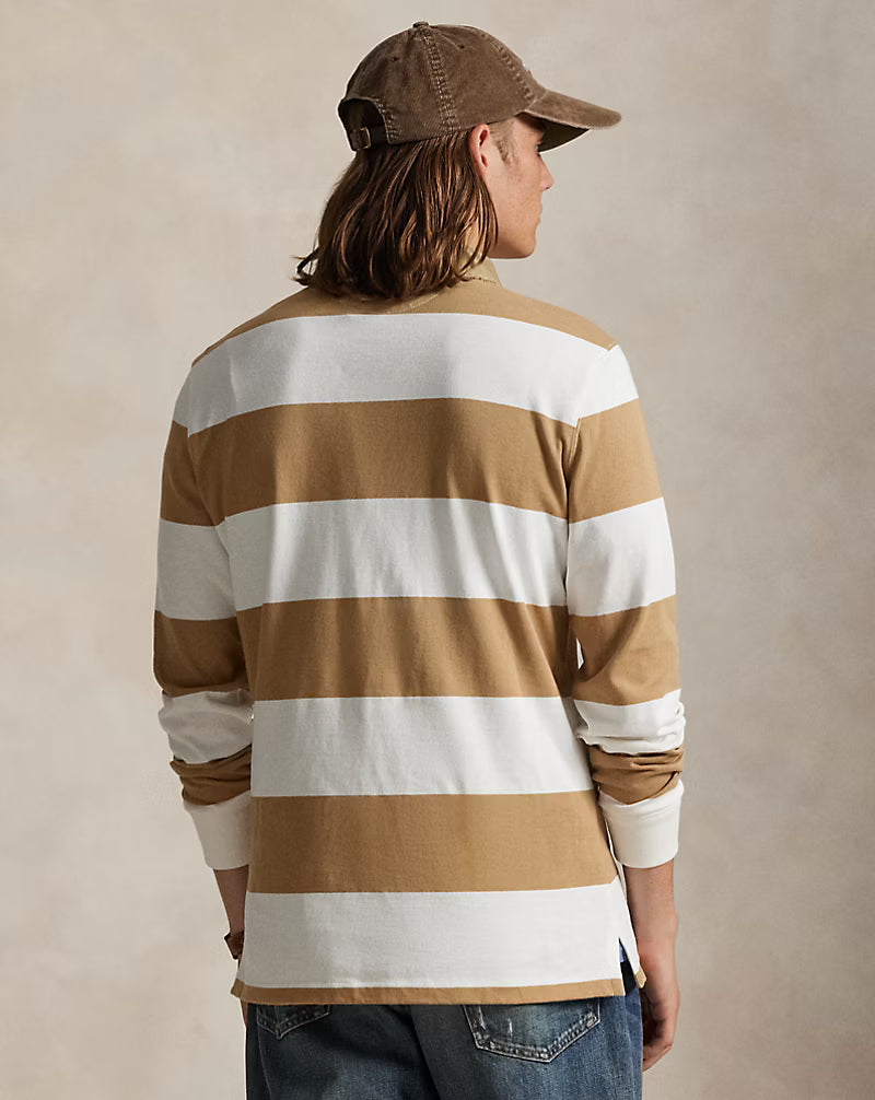 Classic Fit Khaki-Collar Rugby Shirt