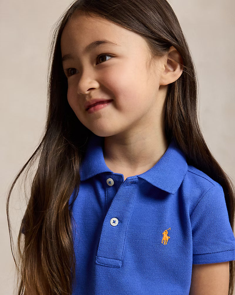 Cotton Mesh Polo Dress