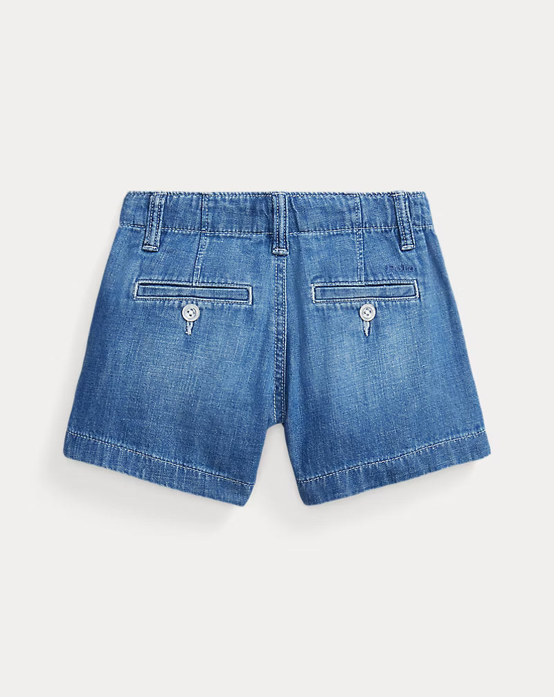 Indigo Cotton Denim Short