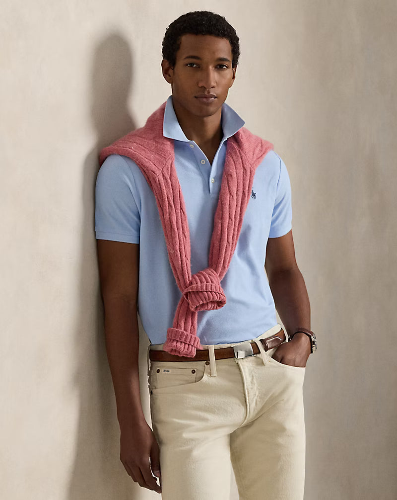 Custom Slim Fit Honeycomb-Mesh Polo
