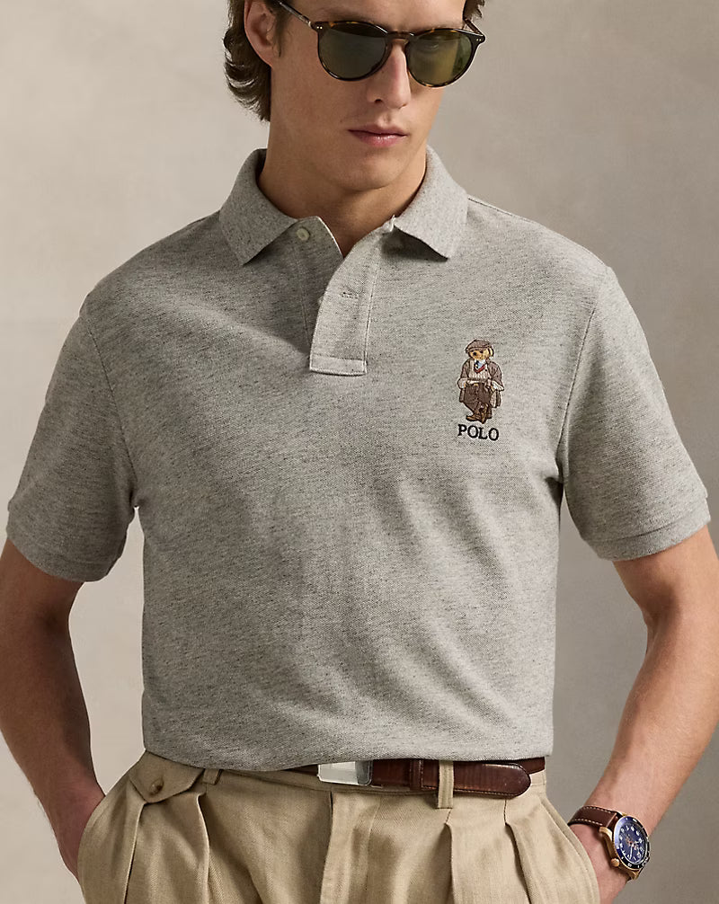 Classic Fit Polo Bear Mesh Polo Shirt