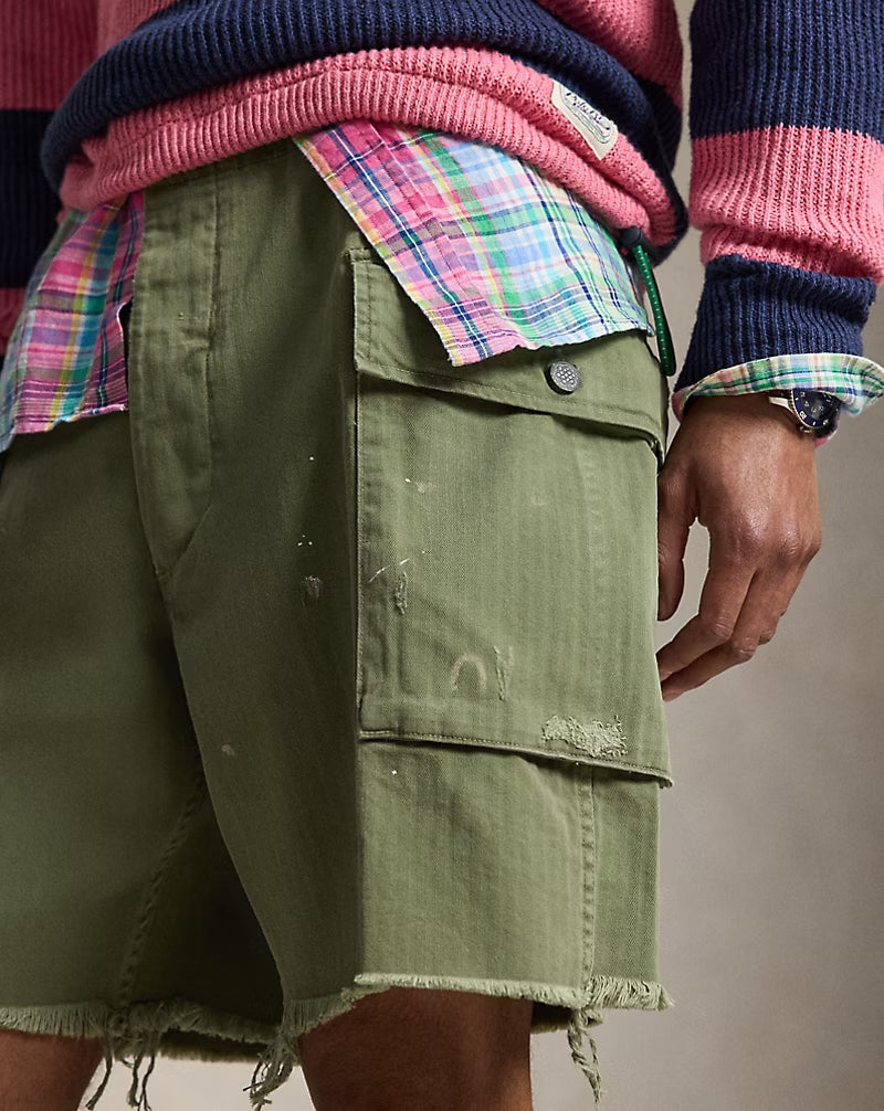 8-Inch Relaxed Herringbone Cargo Short