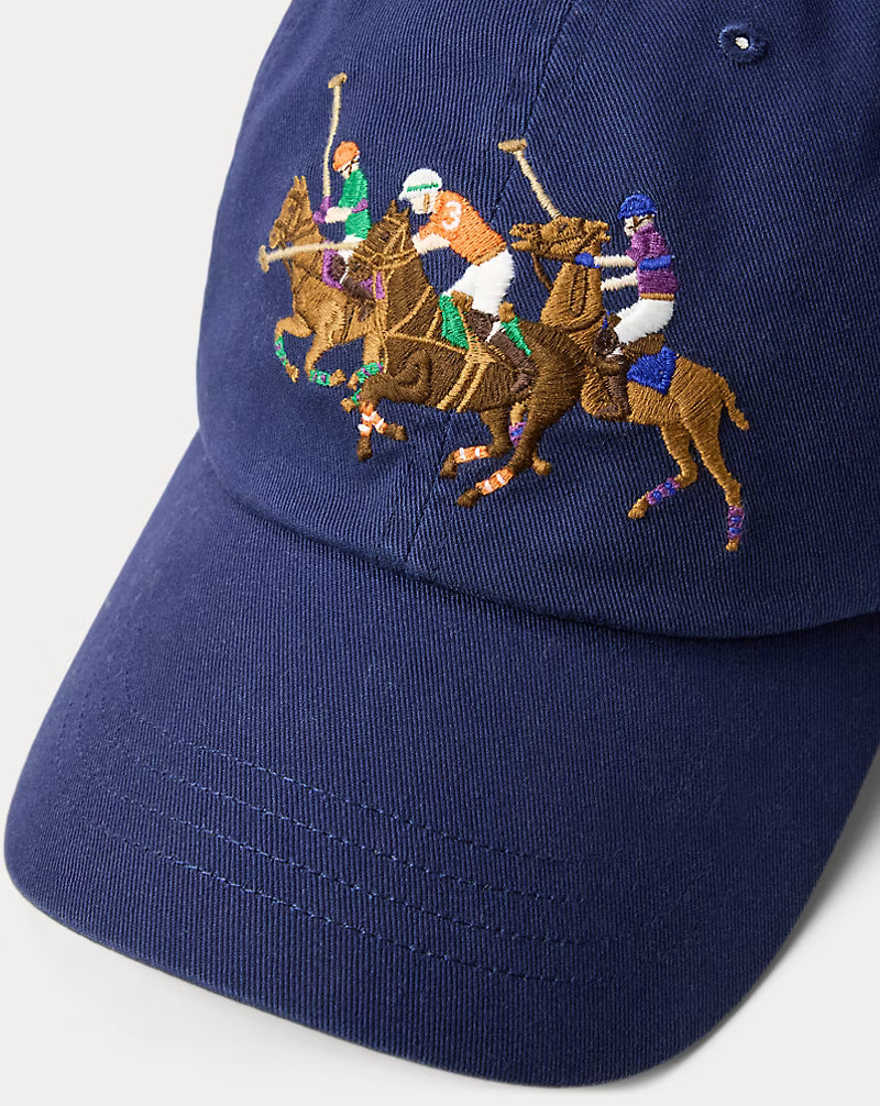 Triple-Pony Twill Ball Cap