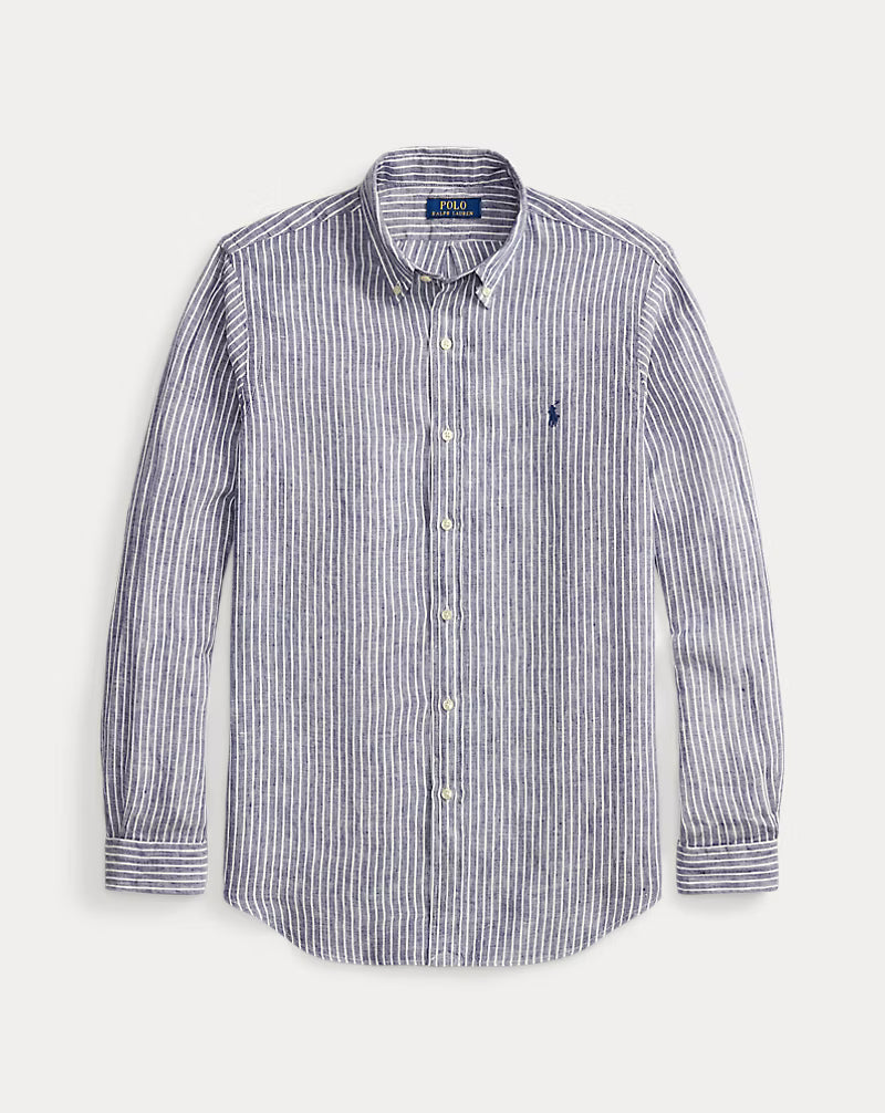 Classic Fit Striped Linen Shirt