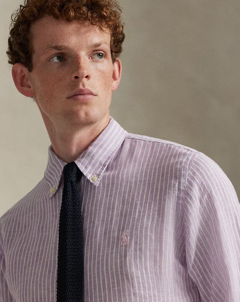 Classic Fit Striped Linen Shirt